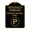 Signmission Reserved Parking-Permit Parking, Black & Gold Aluminum Architectural Sign, 18" x 24", BG-1824-23143 A-DES-BG-1824-23143 - alternate 1